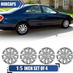 4PCS Silver Steel Wheel Covers 15" Hubcaps For 2002-2006 Toyota Camry Snap-on New. Price: $46.99.