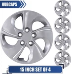 15'' Set Of 4 Silver Bolt-on Wheel Cover Hubcaps For 2013-2015 Honda Civic R15 New. Price: $45.99.