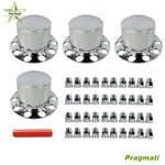Rear Wheel Axle Covers Semi Truck 33MM Lug Nuts Chrome Hubcaps Kits New. Price: $86.46.