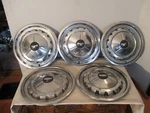 1957 Chevrolet Chevy Belair Impala Nomad Hubcaps Wheel Covers Center Used. Price: $260.00.