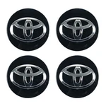 4 Pcs Set Of Toyota Wheel Center Hub Caps 62MM Black Logo Rim Covers Remanufactured. Price: $18.19.