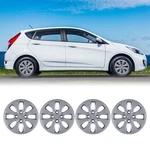 Set Of Silver 14" Wheel Covers Snap On Hub Caps For 2012-17 Hyundai Accent New. Price: $48.99.
