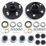 2 Sets 5X4.5 Trailer Hub Kit 3500LBS Tapered Axle W/ Dust Caps & Plugs New. Price: $67.49.