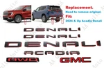 5PC Gloss Black Red Door Rear Denali Acadia Awd Gmc Emblem 2024+ New. Price: $114.80.