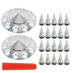 33MM Abs Plastic Spiked Chrome Thread-on Nut Covers Semi Truck Front Axle New. Price: $37.86.