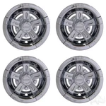 Set Of 4 Golf Cart 8" Vegas Chrome Rhox Wheel Cover New. Price: $123.00.