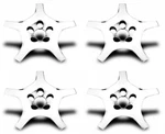 New 2006-2009 Lexus SC430 18" 5-SPOKE Alloy Wheel Chrome Center Star Hub Cap Set. Price: $99.95.