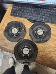 One Used Mezzano Alloys Gloss Black Wheel Center Cap (3) Pn: 774L158 8738. Price: $50.00.