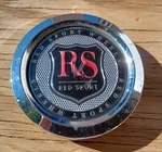 Rs Red Sport Custom Wheel Center Cap, Part Number CCVE65-1P 02 Used. Price: $15.95.
