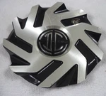 Crave Wheels Black / Silver Custom Center Caps # E263S155-M (1) Used. Price: $49.00.