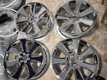 Rare Oem 23" Saleen S331 Chrome Rims. Nos, Caps, Minor Corrosion, Been Stored New. Price: $2000.00.