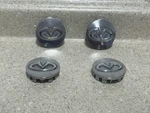 Infiniti Chrome Center Caps 2-1/8" 54MM Set (4) #40343-1VW5A 40343-5P215 Oem Used. Price: $29.05.