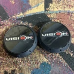 Vision Wheels Rim Flat Black Hub Cover Center Cap C425 C-425MB-V Used. Price: $25.00.