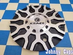 Kraze Wheels # 629-2610-AL Black & Silver Metal Center Cap 32 (qty. 1) Used. Price: $125.24.