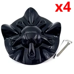 Set Of 4 Kmc Gloss Black Bolt On KM820 Wheel Center Cap P/n: 1000820B New. Price: $134.00.