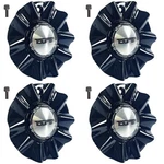 Touren Wheels Rim Center Hub Cap Gloss Black 3222 TR22 C10220-2 (4) New. Price: $125.00.