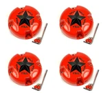 4X New Off-road Wheels Red Black Star Center Caps M38-M12 Msa-cap. Price: $72.00.