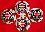 4PCS. 1980-1996 F150 Bronco Wheel Hub Chrome Red Center Caps W/ Screws New. Price: $49.99.