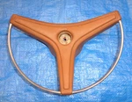 1970 Mopar B-body Dodge Plym Steering Wheel Horn Center Pad Brown Vgc Orig Used. Price: $114.95.