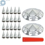 Front Axle Semi Truck 33MM Spiked Chrome Thread-on Nut Abs Plastic New. Price: $40.30.