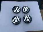 Vw Volkswagen 56MM 2.2" Wheel Center Hub Cap 1J0-601-171 Black/silver #4 Used. Price: $28.99.