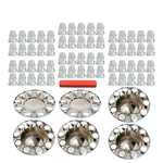 33MM Lug Front & Rear Complete Chrome Hub Cover Semi Truck Wheel Kit New. Price: $130.13.