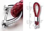 Red Braided Pu Leather 4.8" X 0.78" Strap Keychain Ring For Car Fob New. Price: $5.40.