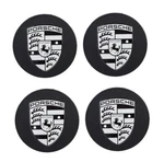 Porsche Wheel Center Caps Black With Silver Crest Genuine 00004460725 New. Price: $298.00.