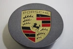 Porsche Charcoal W/color Logo Oem Center Cap 9P1601147A0C6 Used. Price: $40.00.