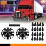 Front Hub Wheel Nut Covers Spiked 33MM 2PCS Fit For Black Semi Truck New. Price: $42.91.