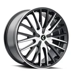 Kraze Wheels KR185 Double Down 22X8.5 +38 Black Machined 5X110 5X115 (qty 4) New. Price: $1300.00.