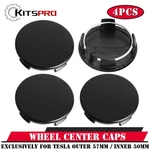 Kitspro 4X 2.25IN. Wheel Center Caps For Tesla Outer 57MM Inner 50MM Matte Black New. Price: $18.99.