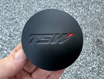 Tsw Custom Wheel Center Cap Matte Black Finish PCG18-T 2 7/16" Diameter Used. Price: $11.95.