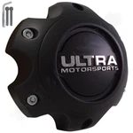 Ultra Motorsports Wheels Flat Black Lug Center Cap # 89-9765 + Bolts New. Price: $59.00.