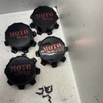 4 X Moto Metal Wheel Center Cap Gloss Black W/ Red Lettering T805L170-8-H53-S2 Used. Price: $59.99.