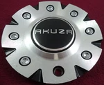Akuza Wheels Silver / Gloss Black Custom Center Cap # EMR0843-CAR-AL (1) Used. Price: $49.95.
