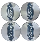 Wheel Center 4X Blue Silver Rim Ford Logo Emblem Hubcaps Cover Focus Fiesta Used. Price: $19.95.