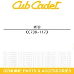 Mtd 738-1173 Shoulder Screw .750 Id X .625 Od Troy-bilt Wheel Tuff Inch Front New. Price: $11.95.