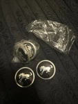 Ford Bronco Sport Big Bend Wheel Center Cap 4PCS Black/silver. 6M21-1003-AA Used. Price: $30.00.