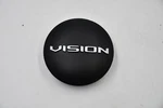Vision Daytona Satin Black/ Silver Logo Wheel Center Hub Cap C147SB 2.875" New. Price: $20.00.