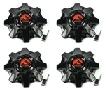 4X New Fuel Off Road Wheel Rim Center Caps Gloss Black Red 8 Lug 1002#53GBQ. Price: $132.00.