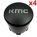 Set Of 4 Kmc Matte Black Wheel Center Hub Cap Lug 6 Push Thru KM522 Enduro New. Price: $80.00.