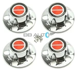 New Chrome Red Wheel Hub Center Caps Set For 1984-1997 Ranger Explorer Bronco Ii. Price: $77.95.