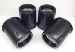 (4) American Racing 3.27" Dia Push Thru Plastic Black Center Caps New. Price: $49.73.