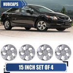 15" Set Of 4 Silver Wheel Cover For 2013-2015 Honda Civic R15 Hubcaps Bolt-on New. Price: $45.99.