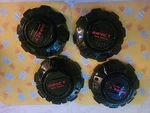 Impact Off Road Gloss Black/red Logo Wheel Center Cap SD02-SG F20P424A-6 New. Price: $180.00.