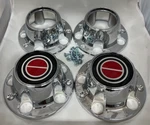 New 1980-1996 Bronco F150 Van Wheel Hub Center Cap 4X4 Open Chrome/red Set. Price: $74.92.