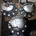 Alcoa Lug Hub Covers, Semi Plastic PART#087100,PH2831&089100,PH5163 Used. Price: $149.99.