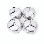 Mercedes 0004000900 Raised Silver Center Cap W/ Chrome Star Oem Set Genuine New. Price: $19.99.