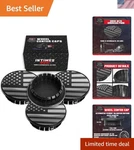 Durable Bolt-on Wheel Center Caps Pack Of 4 Gloss Black & Usa Flag Design New. Price: $67.49.